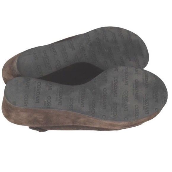 Cordani Brown Suede Sherpa Lined Mule Platform Wedge Heels - Picture 6 of 6